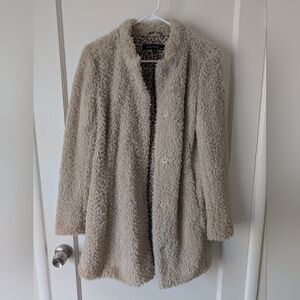 Kenneth Cole New York Taupe Teddy Faux Fur Coat